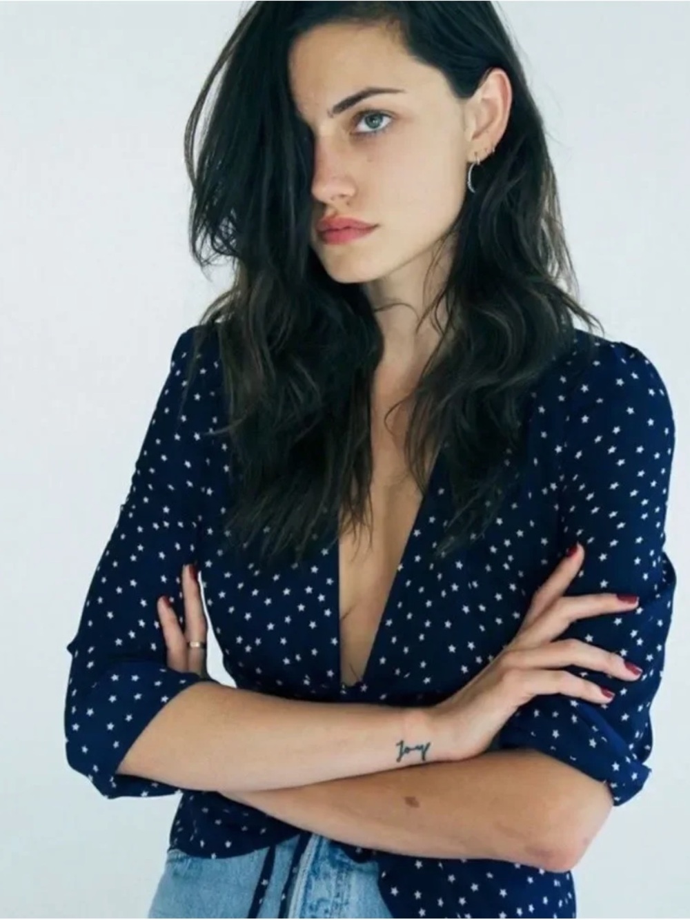 Réalisation Par Navy Star-Print Bianca Top
